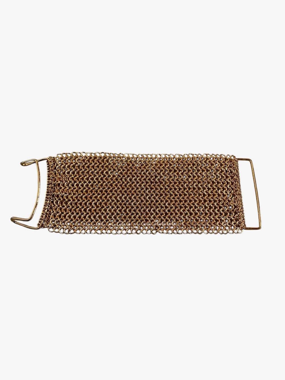 Zara women’s goldtone metal mesh wide bracelet 7in - Picture 5 of 7